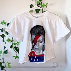 Cropped David Bowie tee